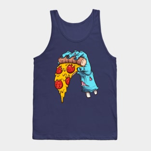 Zombie Hand Holding Pizza Slice Tank Top